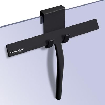 RICHMIRTH Silicone Rubber Blade Shower Squeegee 11" in Width, Modern Black, L