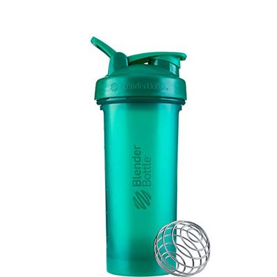 BlenderBottle Classic V2 Shaker Bottle with Stainless Steel Ball, For Protein Shakes, Dishwasher Safe, 830ml, Emerald