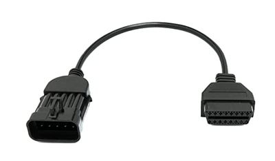 SYSTEM-S Câble OBD 30 cm OBD 2 Prises pour Vauxhall 10 Broches Noir pour Diagnostic de Voiture