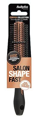 BaByliss Copper Small Nylon Pins Barrel Brush, Black