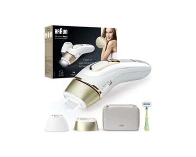 Braun Epilatore Luce Pulsata Silk·Expert PRO 5, Epilazione A Casa Tua, con Custodia, Rasoio Donna Venus, 2 Testine, PL5152