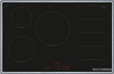 Bosch PXV845HC1E - Piano cottura a induzione intelligente (autosufficiente), larghezza 80 cm, scelta dello spazio libero, zona di cottura a induzione da 28 cm, telaio perimetrale