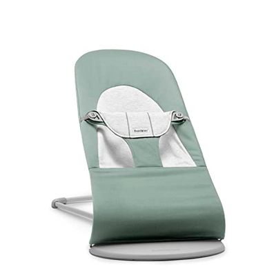 BabyBjörn Hamaca Balance Soft, Tejido/Jersey, Salvia claro/Gris