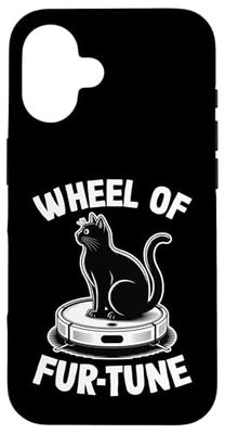 Wheel Of Fur-Tune Robot Vacuum Cleaner Funny Cat Case for iPhone 16