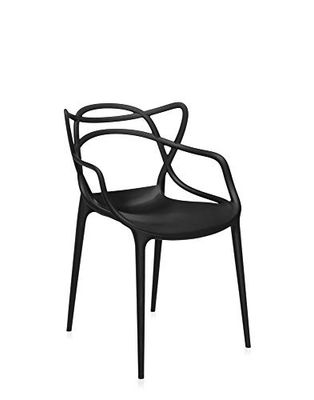 Kartell Masters, cadeira, preto, conjunto de 4