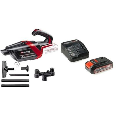 Einhell Ak.. odkurzacz ręczny TE-HV 18/06 Li-Solo Power X-Change & Einhell Pxc Starter Kit Akumulator, Czarny, 10 x 15 x 11,3 cm; 820 g