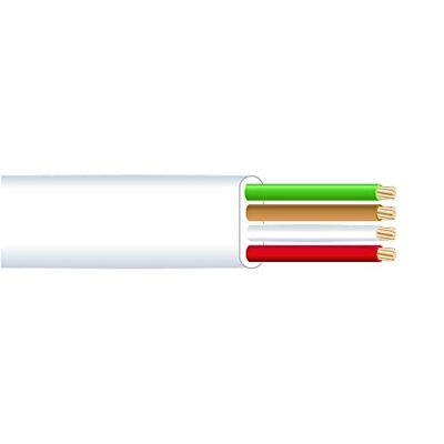 Zarivy Cavo telefonico piatto 4 vie bianco, ideale per connessioni di rete e comunicazione in installazioni interne.