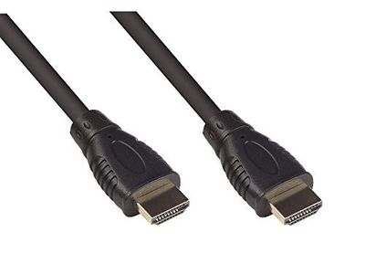 High-speed HDMI 2.0b kabel met Ethernet - 4K UHD @60Hz - 18 Gbit/s - ideaal voor gaming en multimedia - vergulde connectoren, 3-voudige afscherming - ZWART - 3 m