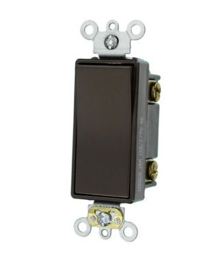 Leviton 5693-2 - Interruttore a bilanciere a 3 vie AC 15 Amp 120/277 Volt Decora Plus, colore: Marrone