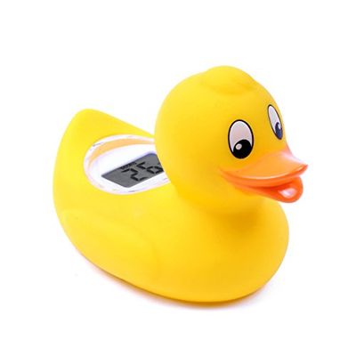 TensCare Digi Duckling Thermomètre à eau numérique LCD et jouet pour le bain de bébé Jaune