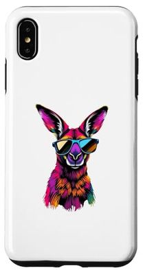 Canguro Indossare Occhiali Da Sole Divertente Animale Colorato Canguro Custodia per iPhone XS Max