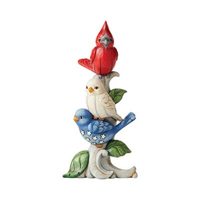 Enesco Jim Shore patriotyczne ułożone w stos figurki ptaków 6006441 nowość