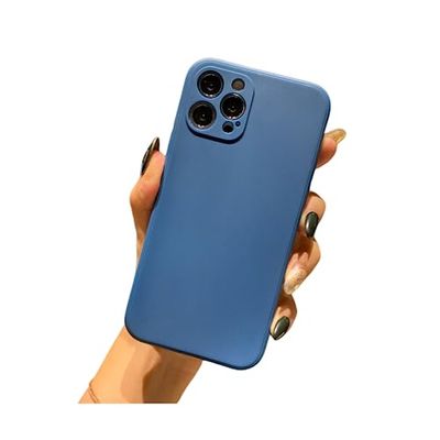 PASUTO Compatibile con iPhone 11 Case, Soft Silicone Bumper Cover with Microfiber Lining Shockproof Protective Anti-Scratch Case for iPhone 11 6.1 inch Blue