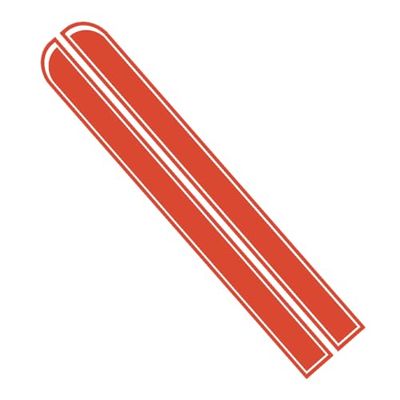 Ambiance - Adhesivo para campana de coche, diseño de rayas, color rojo