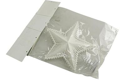 PARTENOPE Puntera metálica Estrella Blanca de 20 cm