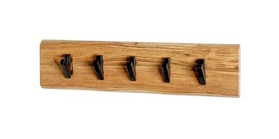 HAKU Mobel Wardrobe Acacia, Black, Solid Wood, Metal - Size: W 60 cm X H 15 cm X D 9 cm, Style: Urban Collective