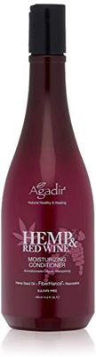 Hemp and Red Wine Moisturizing Conditioner by Agadir for Unisex - 14.5 oz Conditioner