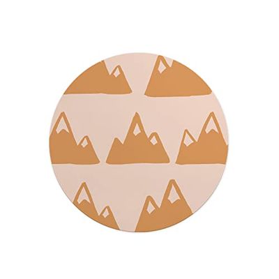 Questo Casa, Rund musmatta med digitalt tryck, halkfri baksida, för kontor och hem, diameter: 22 cm
