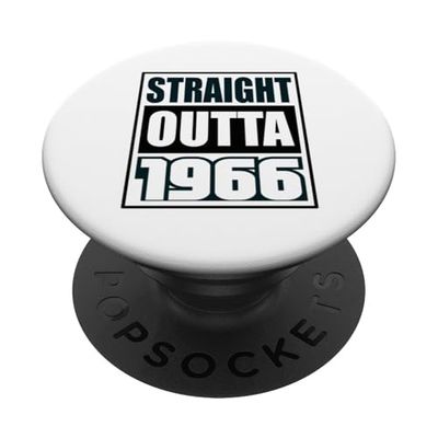 Straight Outta 1966 Cumpleaños 1966 Nacido 1966 Vintage PopSockets PopGrip Adhesivo