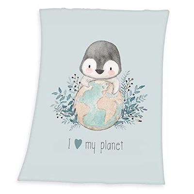 Herding Couverture Moelleuse Pingouin en Microfibre, 75x100 cm, 100% Polyester