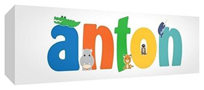 Little Helper ANTON3084-15DE - Lienzo decorativo (30 x 84 x 4 cm, tamaño grande)