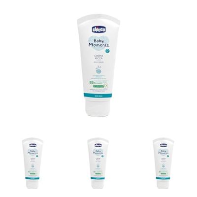Chicco, Baby Moments Crema Corpo, con burro di Karitè e Vitamina E, Crema Corpo Bambini, 100 ml (Confezione da 4)