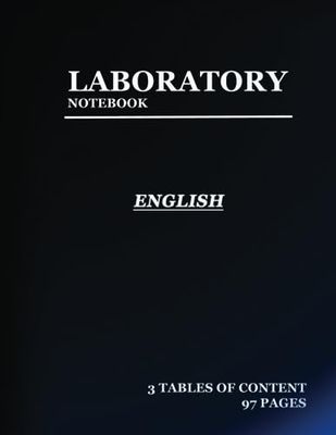 Lab Notebook for English: Laboratory Notebook for Science Graduate Student Researchers: 97 Pages | 3 tables of contents pages (1 to 93) | Quad ruled Grid | 8.5 x 11 inches