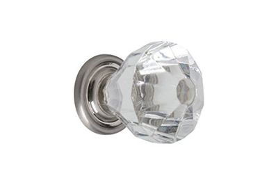 Meister Pomo para móveis 30 mm de diâmetro, acabamento em aço inoxidável, transparente, 101011
