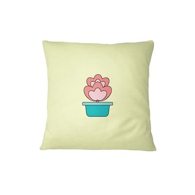 Bona Basics, Taie d'oreiller décorative, Housse de Coussin décorative Décoration de la Maison pour canapé, Cafétéria, Taille: 60 x 60 cm, Couleur: Jaune Clair