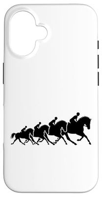 Pasión ecuestre de la silueta del jinete del caballo Carcasa para iPhone 16