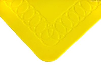 TENURA Tapis Rectangulaire Antidérapant Jaune 25,5 x 18,5 cm