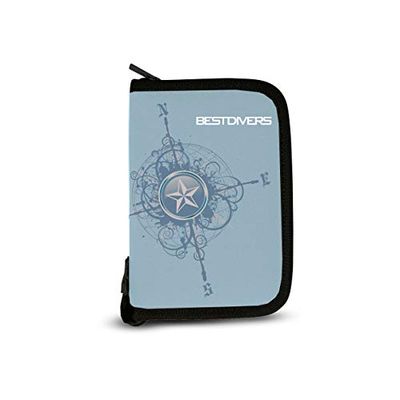 Best Divers Dive Log Mini Windrosa, 21 x 15 x 3,5 cm, uniseks, volwassenen, lichtblauw,