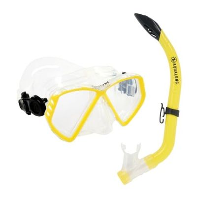 AQUALUNG CUB Combo SN: geef je kind een optimale snorkelervaring met deze set van masker en snorkel, die comfort, veiligheid en prestaties combineert