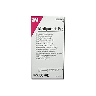3M Medipore 3570E verbanden, pad 3M, 10 cm x 20 cm (verpakking van 25 stuks)