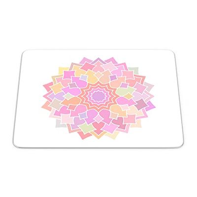 Bonamaison, Tappetino per mouse rettangolare, con stampa digitale, antiscivolo, per ufficio e casa, dimensioni: 22 x 18 cm