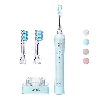 ION-Sei, Brosse à dents électrique avec technologie ionique brevetée du Japon (Lake Blue)