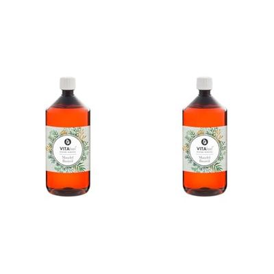 uile de base à base d'huile d'amande MeaVita, douce, 1 emballage (1 x 1000 ml), végétalienne, sans OGM (Lot de 2)