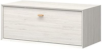 Élément bas Germania de la gamme Calvi, aggloméré mélaminé, repro blanc pin / repro chêne Navarra, 45,00 x 96,00 x 38,00 cm