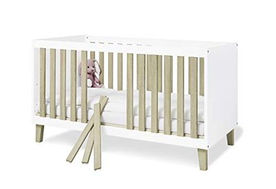 PINOLINO Kinderbed babybed Lumi, 70 x 140 cm matrassen, wit