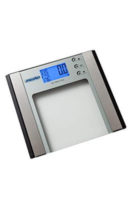 Mesko MS8146 Báscula de Baño Digital Bioimpedancia, Análisis Corporal, IMC, Grasa, Peso Óseo, Músculo, Agua, Alta Precisión hasta 180Kg, Vidrio Templado y Acero Inoxidable, Apagado Automático