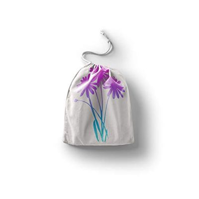 Bonamaison Printed Cotton Produce Bag with Drawstring, Reusable Grocery Bag, Biodegradable Eco-Friendly Bags, Travel Pouch, Sachet Bags, Shopping Bag, Eco Friendly, Foldable, Size: 40x50 Cm