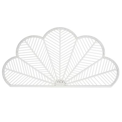 Home ESPRIT Cabecero de Cama Blanco Bambú Ratán 160 x 2,5 x 81 cm