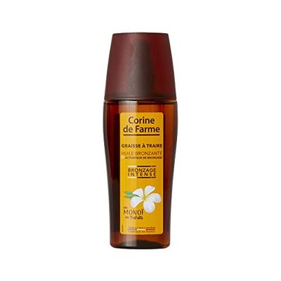 Corine de Farme - Spray grasso per mungere, olio bronzante + attivatore di abbronzatura - tinto abbronzante - Monoi de Tahiti, profumo delle isole - 150 ml