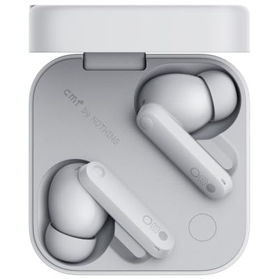 CMF by Nothing Buds Pro 2 draadloze oordopjes met HiFi-geluid, 50 dB Smart Active Noise Cancellation, 6 HD-microfoons en Spatial Audio, 2025 - Lichtgrijs