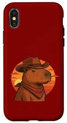 Capybara Cowboy Zen et Sauvage du désert Coque pour iPhone X/XS
