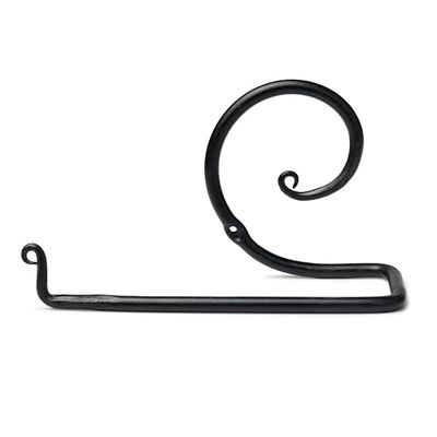 GoCraft Porta carta igienica da bagno fatto a mano, dispenser in metallo forgiato a parete in ferro battuto, contenitore rustico per bagno, accessorio durevole ed elegante per la decorazione del bagno