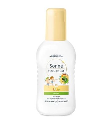 Medipharma - spray fluido solare corpo Kids SPF 50+ - alta protezione - nutriente - resitente all'acqua - pelle sensibile - 200 ml