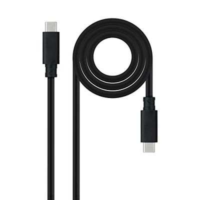 USB-C 3.2 Gen2 x 2-kabel, ondersteunt vermogen tot 100 W en video-overdracht in 4K bij 60 Hz. Stekker naar stekker, lengte van 0,5 meter, ideaal voor snelle gegevensoverdracht en opladen.