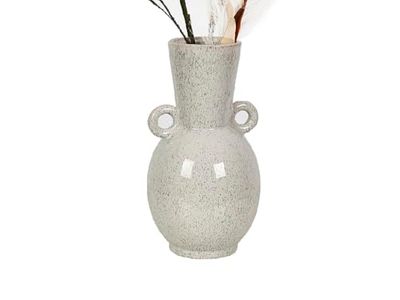 FLORERO CERAMICA 2 ASAS BEIGE