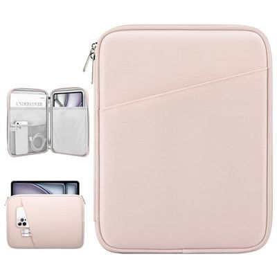 Dadanism 12.9 Inch Tablet Sleeve Tas Draagtas voor iPad Pro 12.9 inch M2 6e/5e/4e/3e Gen 2022-2018, 12.4 inch Samsung Galaxy Tab S9+/S8+/S7 FE/S7+, 12.3 inch Surface Pro 8/7/6/5/4/X, roze